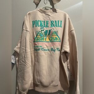 NWT GOAT USA Pickleball Sweatshirt, Adult Medium, fuzzy socks